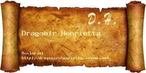 Dragomir Henrietta névjegykártya