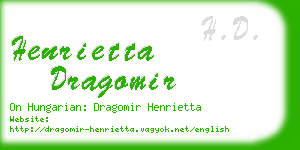henrietta dragomir business card